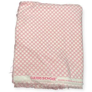 Pink Ditsy Floral Quilting Fabric White Cotton 32x40 Quilter's Showcase JoAnn